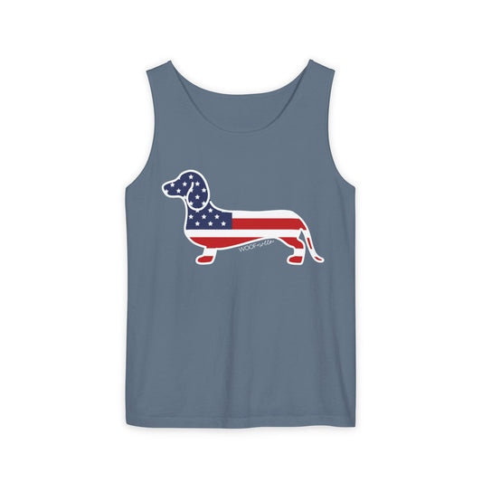 Dachshund Tank Top – American Flag Doxie