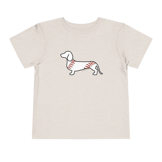 Toddler Tee - Major League Wieners Dachshund Baseball
