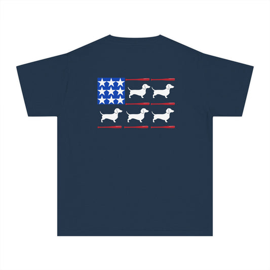 YOUTH Dachshund Tee - USA major league wieners baseball
