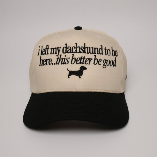 Dachshund Hat - I left my dachshund to be here.. this better be good