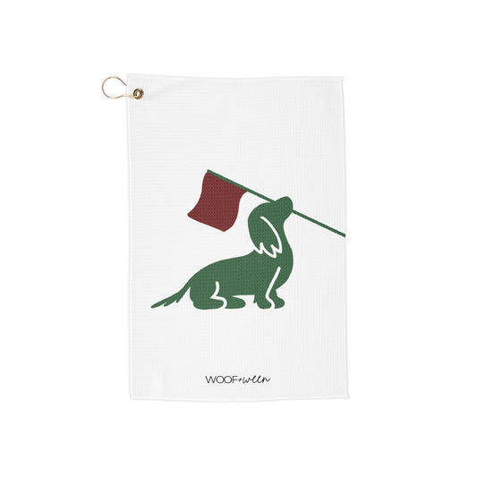 Dachshund Golf Towel - Weens on the Greens Long Hair
