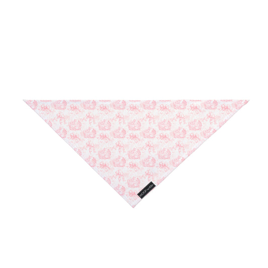 Dog Bandana - Dog Bandana - Pink Toile Easter Bunnies