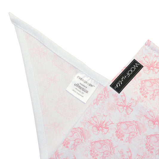 Dog Bandana - Dog Bandana - Pink Toile Easter Bunnies