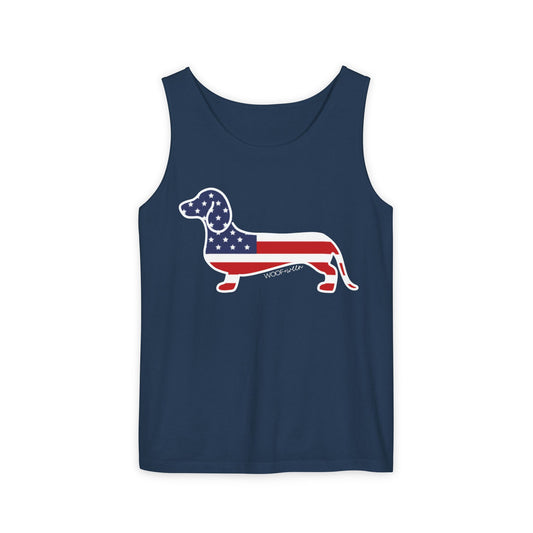 Dachshund Tank Top – American Flag Doxie