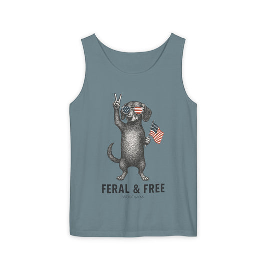 Dachshund Tank Top – Doxie Feral and Free USA