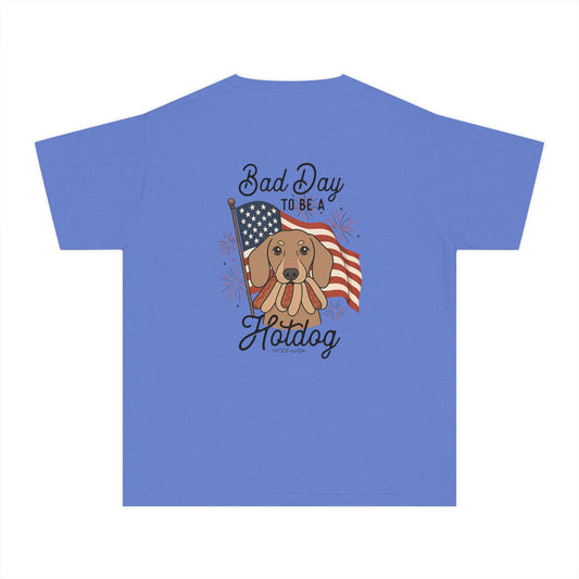 YOUTH Dachshund Tee - bad day to be a hotdog