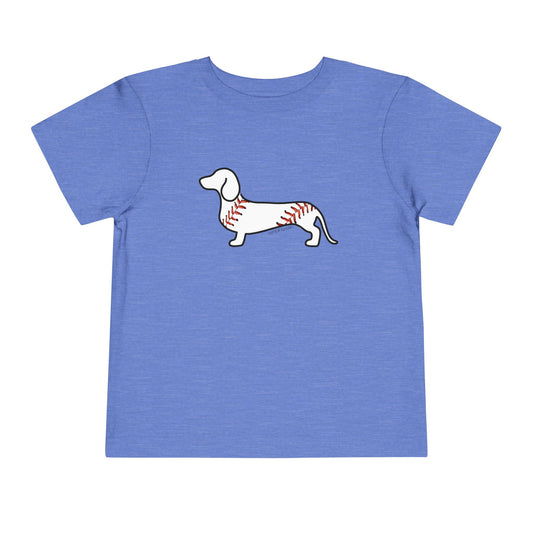 Toddler Tee - Major League Wieners Dachshund Baseball