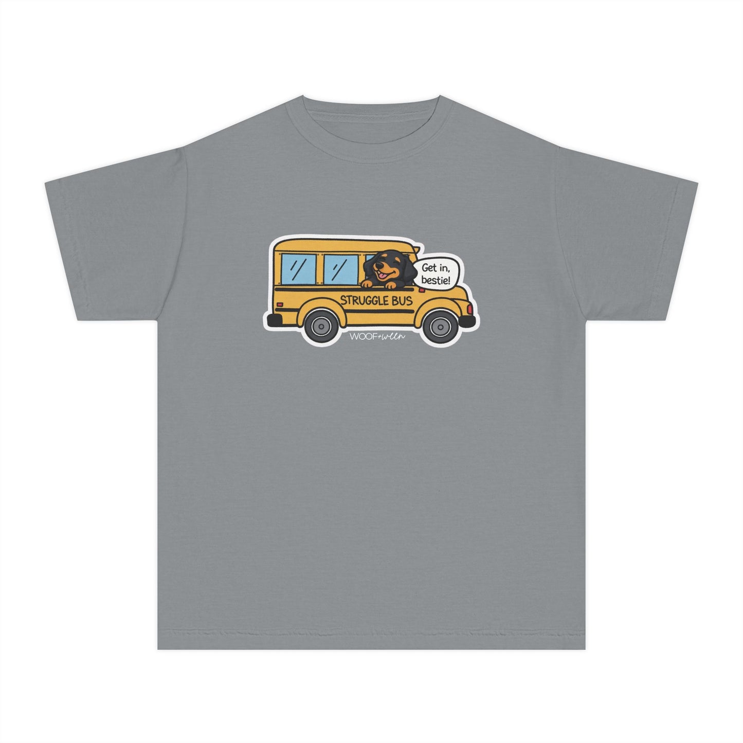 YOUTH Dachshund Tee - Doxie Struggle Bus