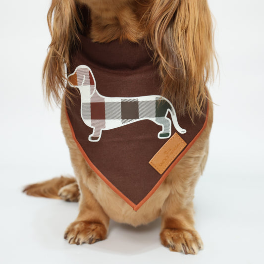 Dachshund Bandana - Doxie Plaid