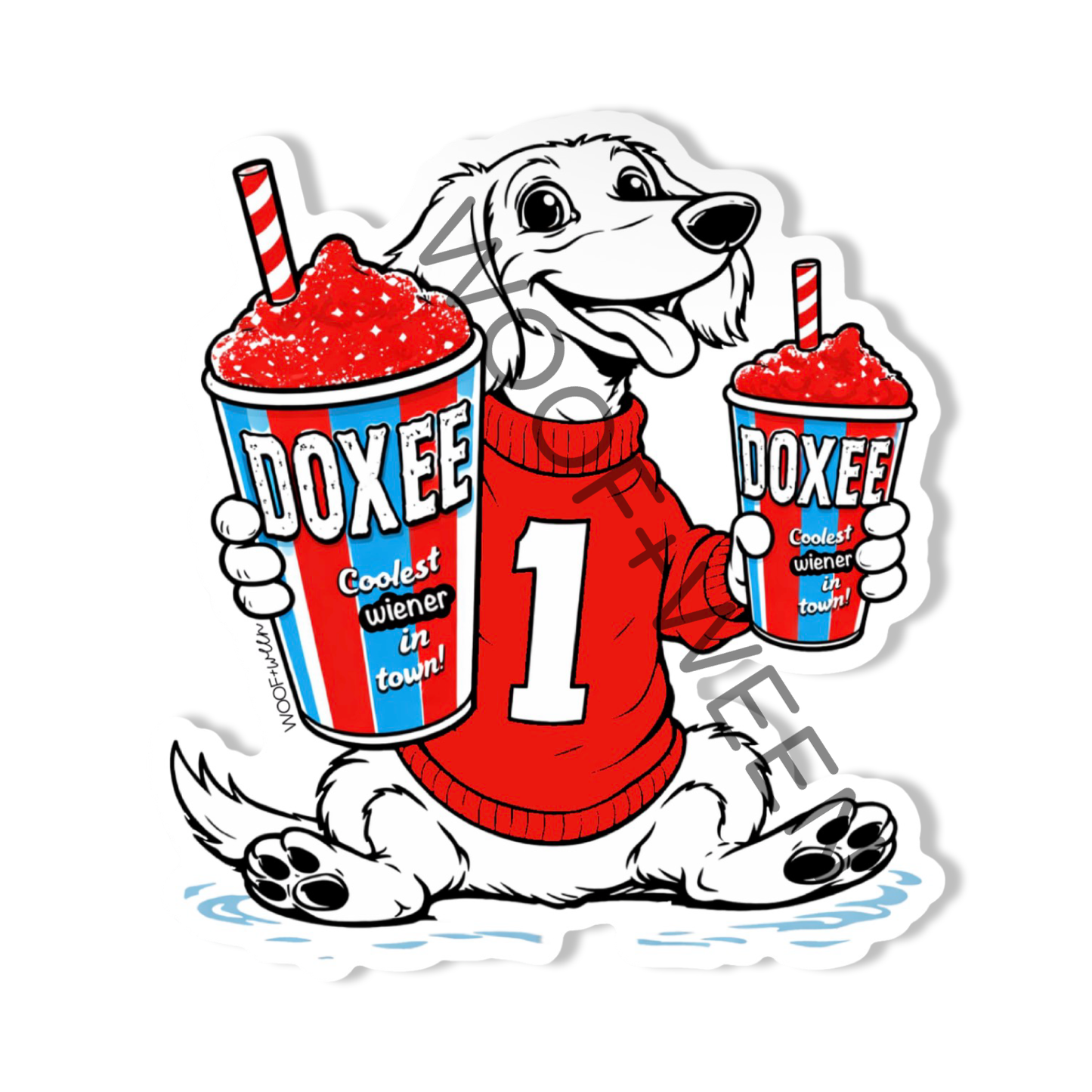 Dachshund Sticker - coolest wiener in town