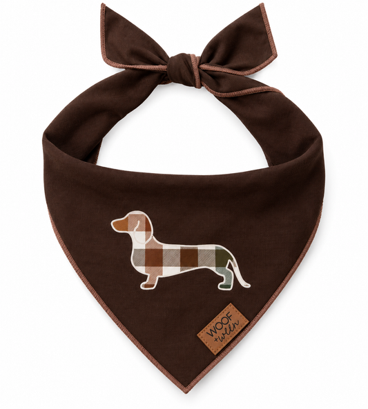 Dachshund Bandana - Doxie Plaid