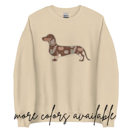 Dachshund Sweatshirt - OH MY GOURD WEEN (short hair)
