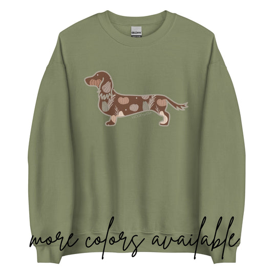 Dachshund Sweatshirt - OH MY GOURD WEEN (long hair)
