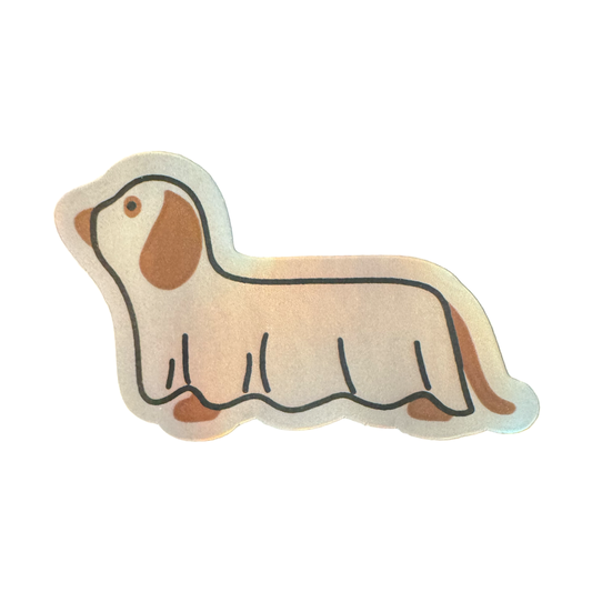 Dachshund Sticker - WEEN GHOST  - dachshund sticker