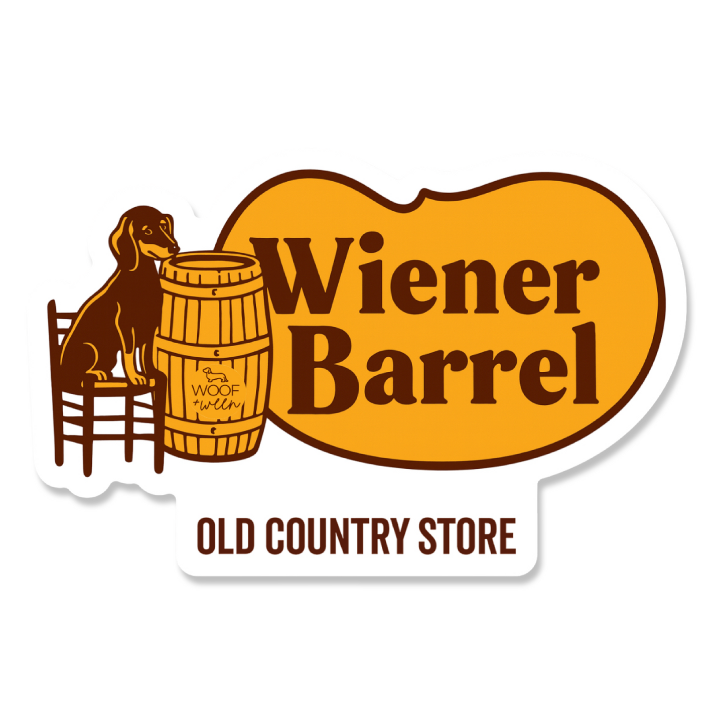Dachshund Sticker - Wiener Barrel