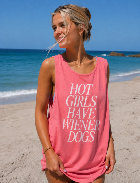 Dachshund Tank Top - Hot girls have wiener dogs