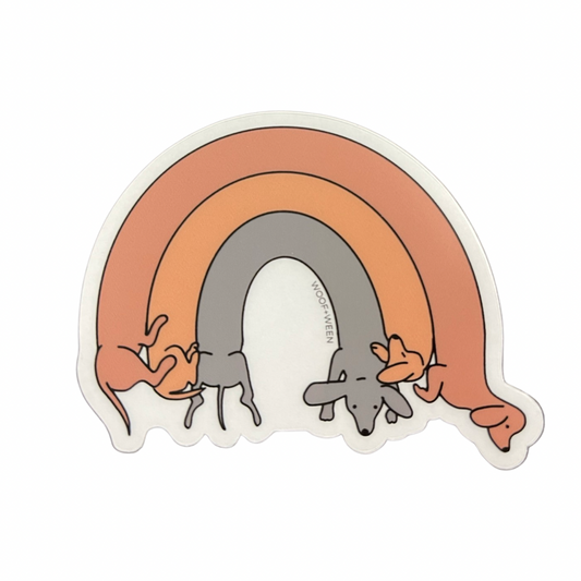 Dachshund Sticker - WEENIE RAINBOW 2