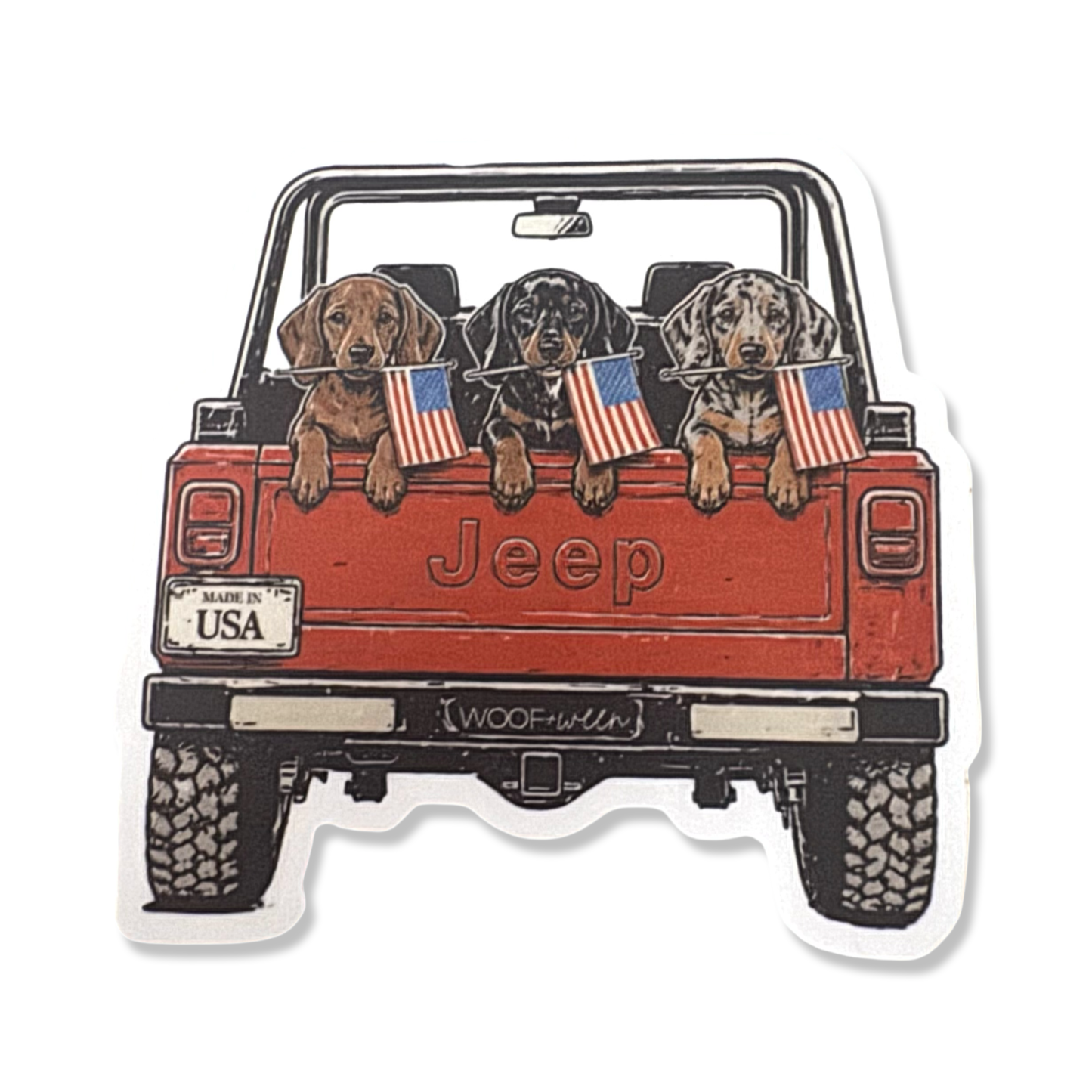 Dachshund Sticker - Doxie USA
