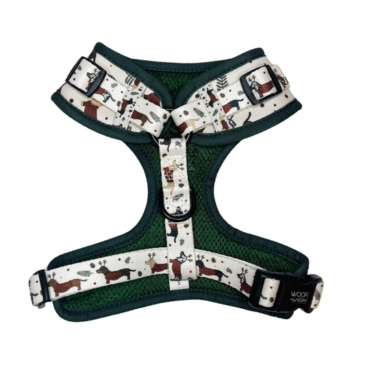 Dachshund Adjustable Harness - DOXIE CHRISTMAS