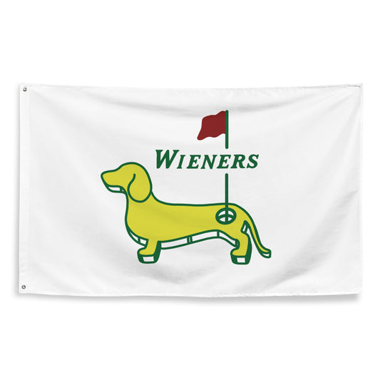 Dachshund Masters Wall Flag - WEENS ON THE GREENS