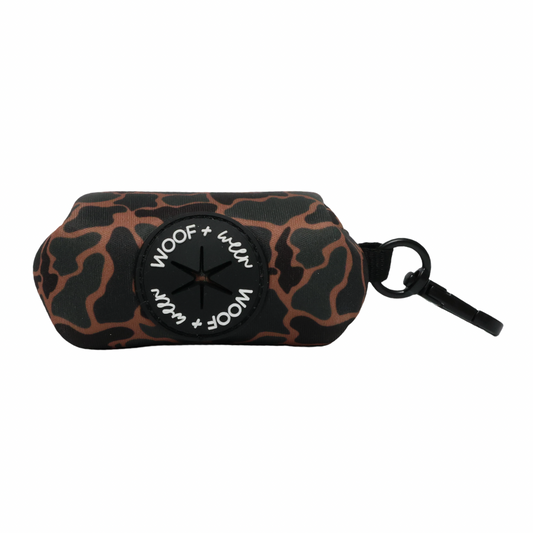 Black Duck Camo dachshund waste bag holder