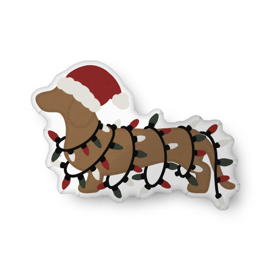 Dachshund Pillow - DACHSHUND CHRISTMAS LIGHTS