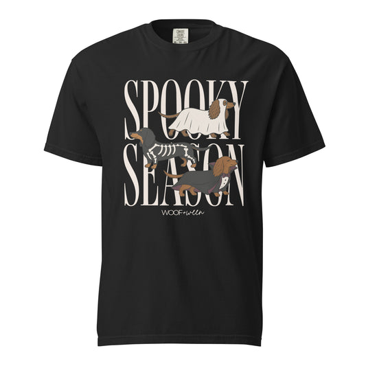 Dachshund Halloween Spooky Season t-shirt in black