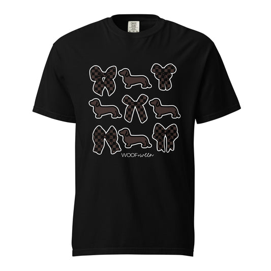Dachshund Tshirt - ESPRESSO DACHSHUND COQUETTE