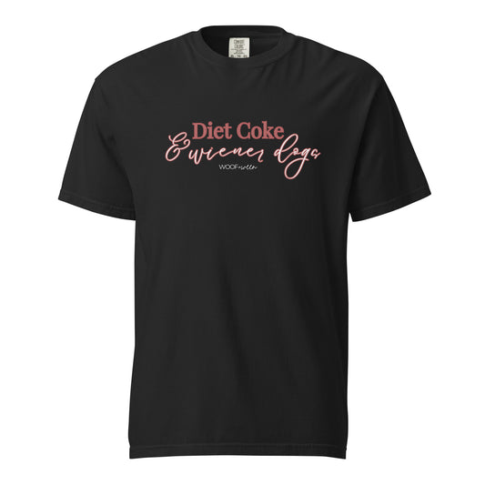 diet coke and wiener dogs black shirt