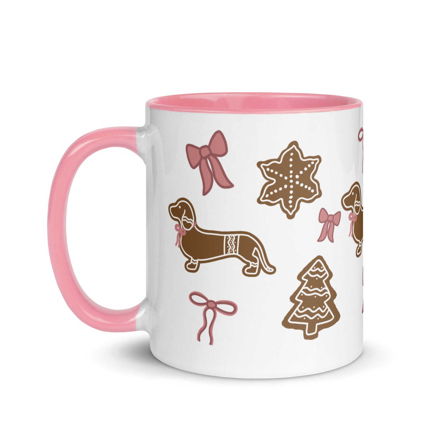 Dachshund Mug - PINK DACHSHUND COQUETTE CHRISTMAS