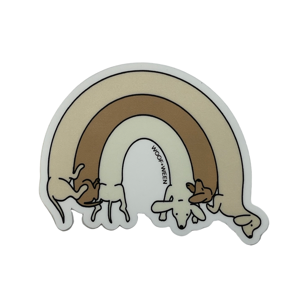 Dachshund Sticker - WEENIE RAINBOW