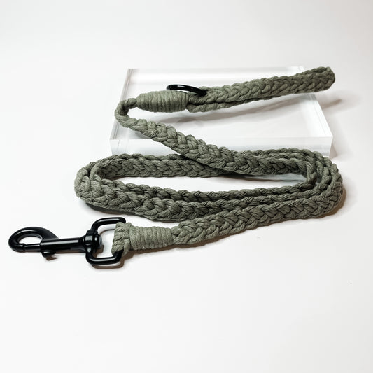 Leash - SAGE MACRAME DOUBLE BRAID