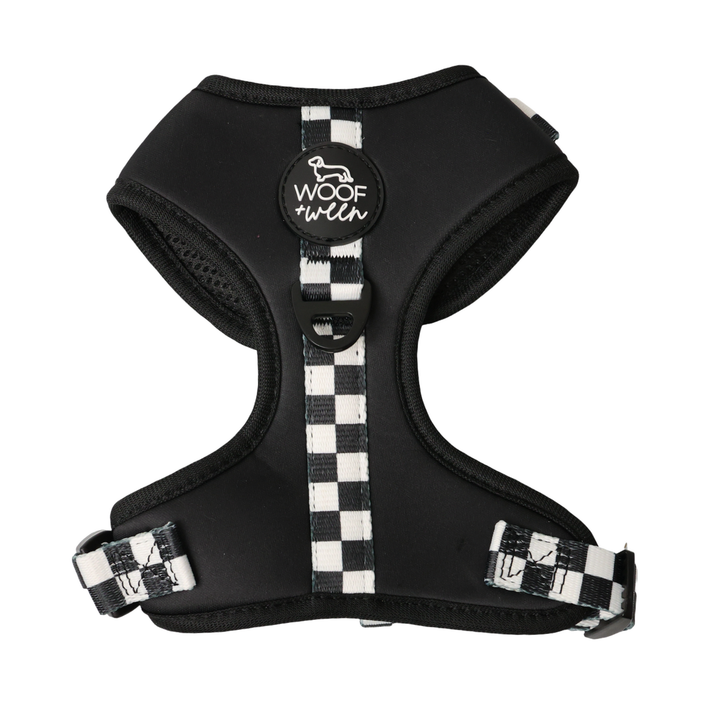 Adjustable Dog Harness - BLACK CHECKERED