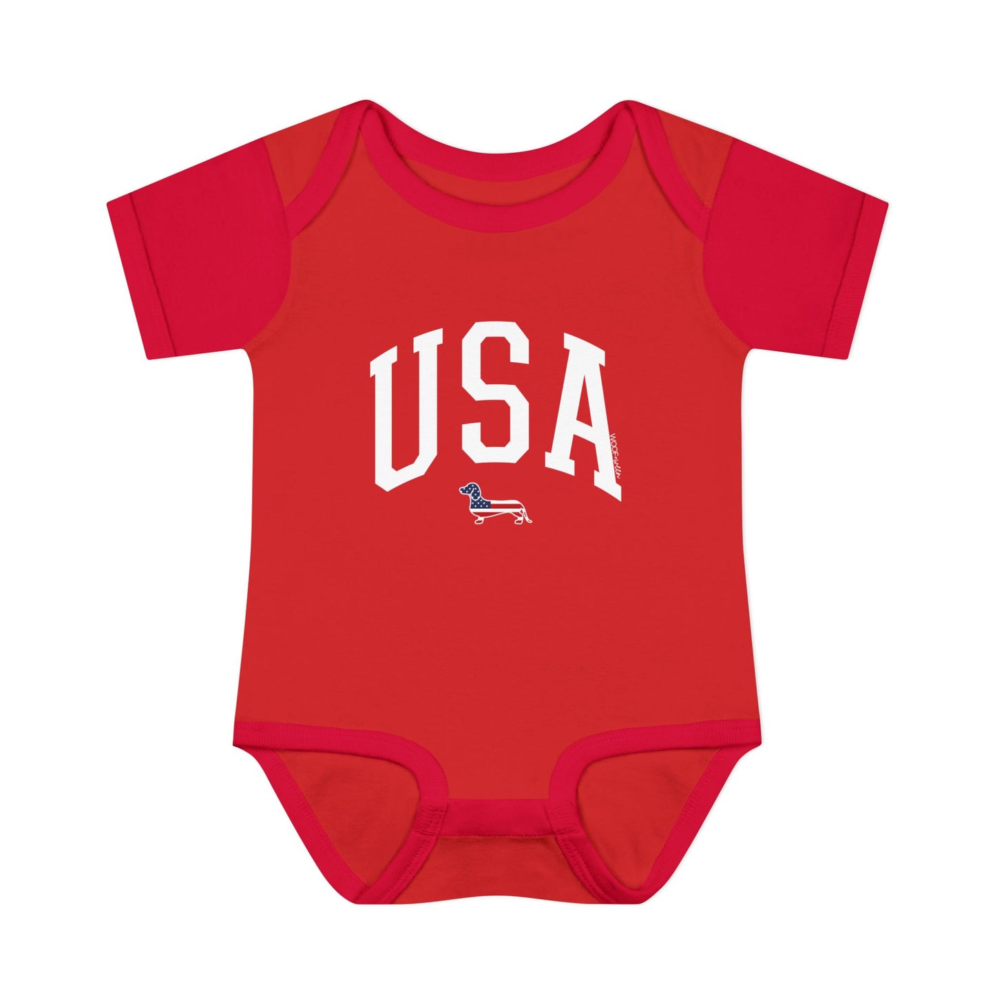 Baby Onesie - USA Dachshund American Flag