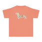 YOUTH Dachshund Tee - Flower Fields Doxie