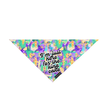 Dog Bandana - Im just here for the king cake