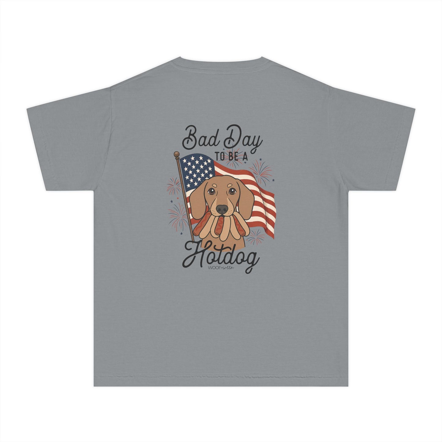 YOUTH Dachshund Tee - bad day to be a hotdog