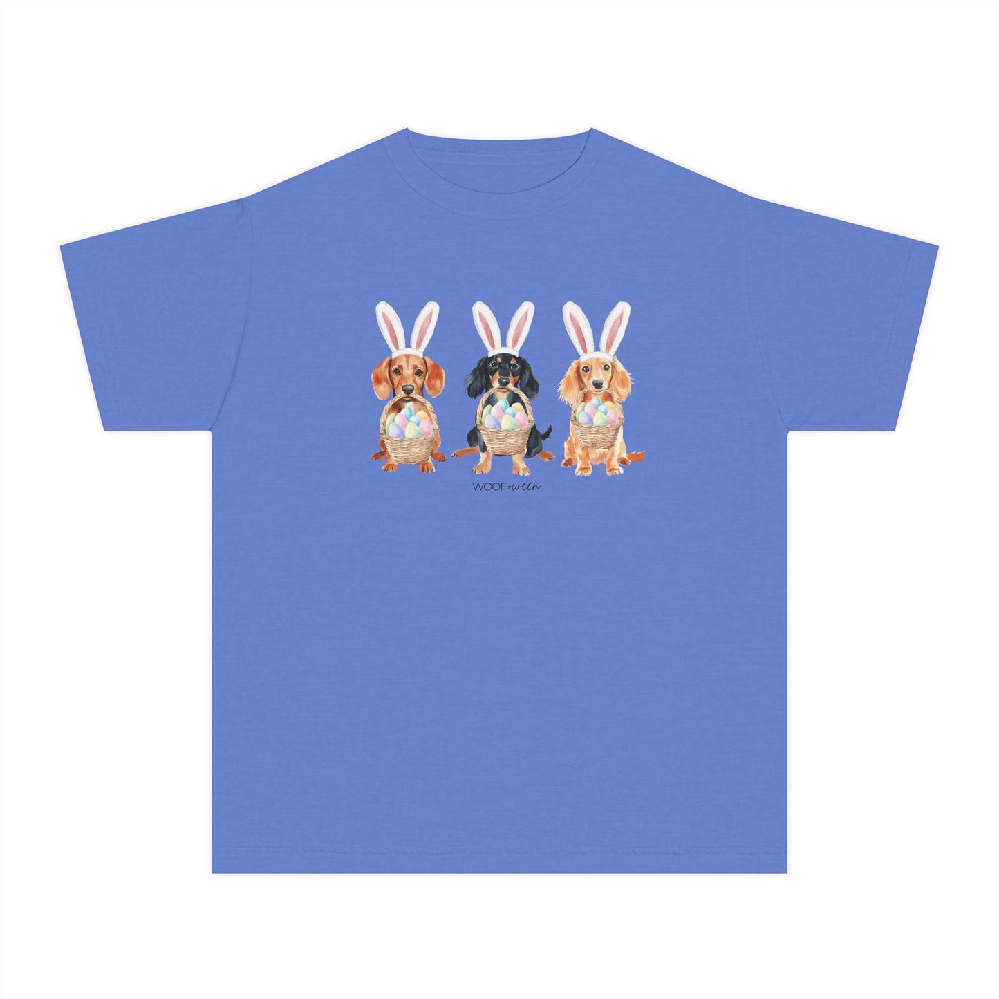 YOUTH Dachshund Tee - easter bunny doxies