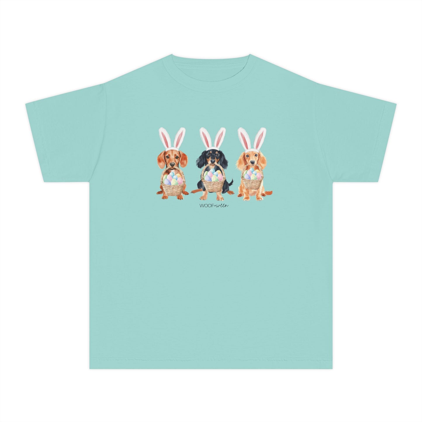 YOUTH Dachshund Tee - easter bunny doxies