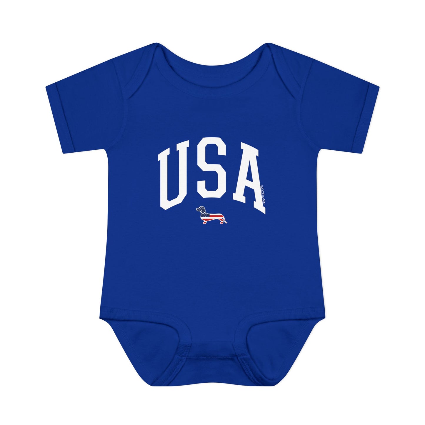 Baby Onesie - USA Dachshund American Flag