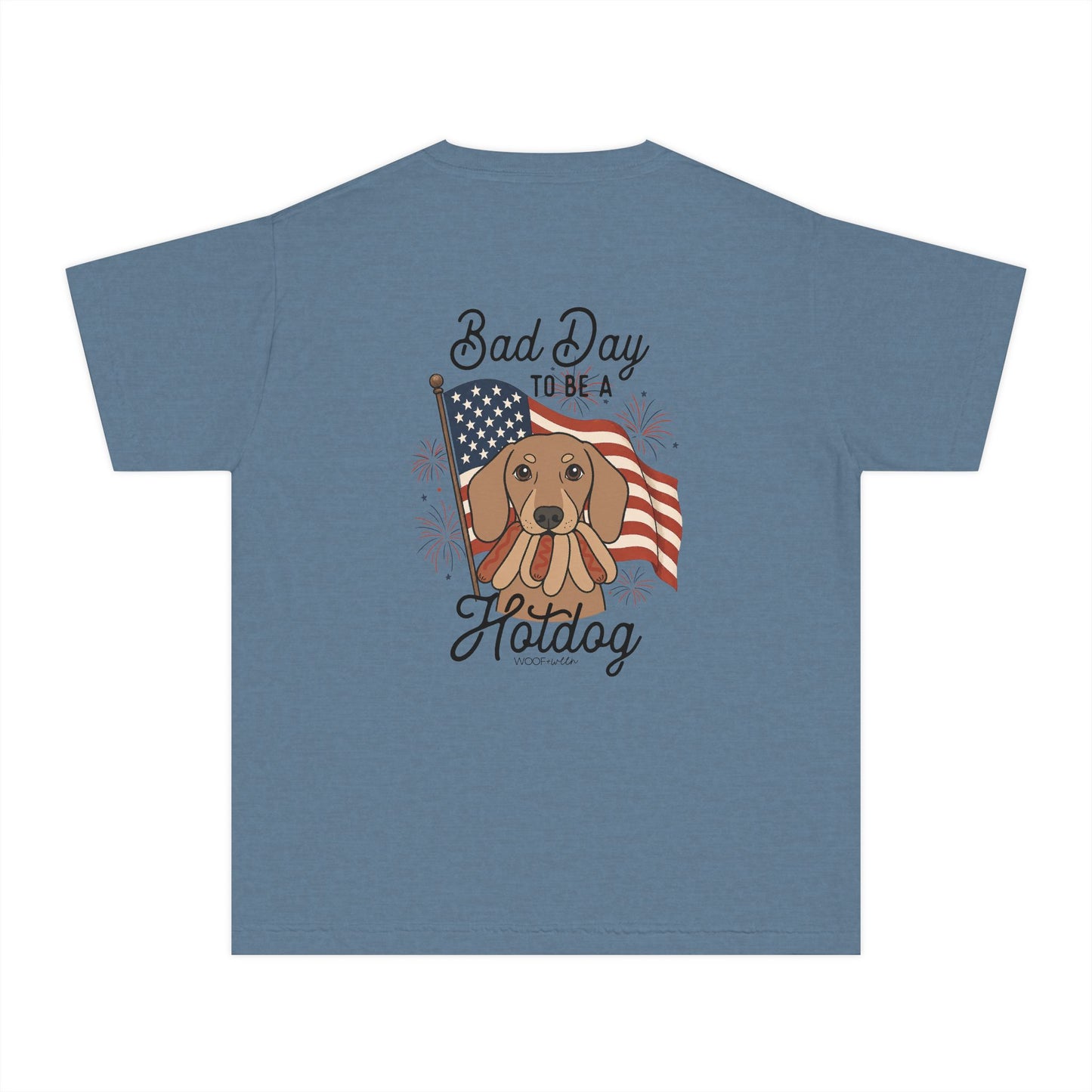 YOUTH Dachshund Tee - bad day to be a hotdog
