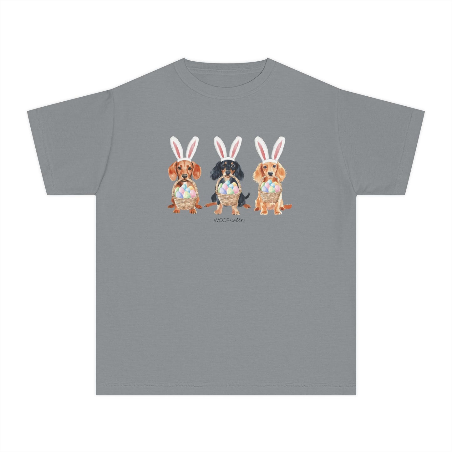 YOUTH Dachshund Tee - easter bunny doxies