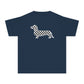 YOUTH Dachshund Tee - Black Checkered Doxie