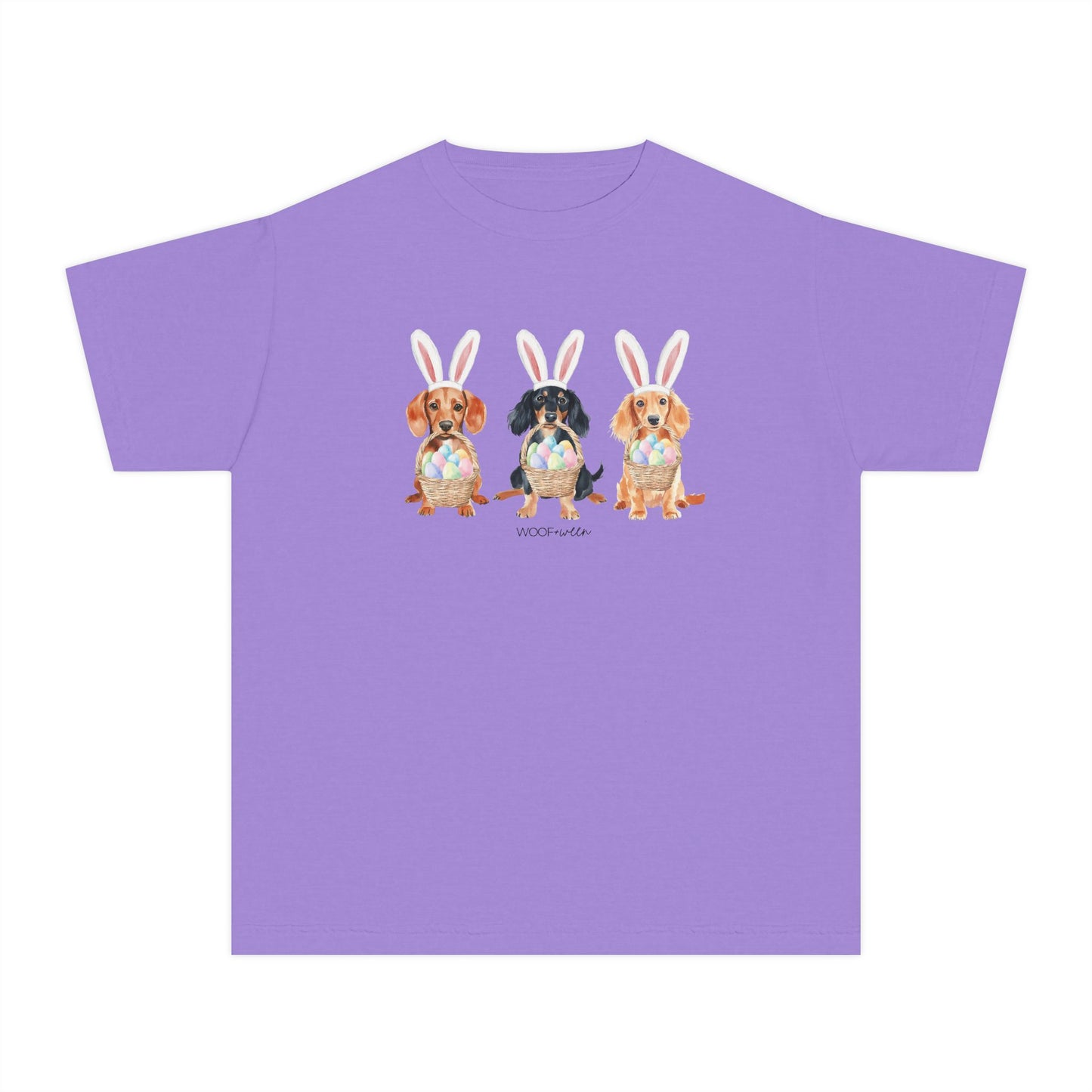 YOUTH Dachshund Tee - easter bunny doxies