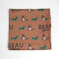 Dachshund Baby Swaddle Blanket - Duck Hunting Doxie Custom Name
