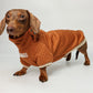 Dachshund Sweater - Rust Quilted Turtleneck Sweater