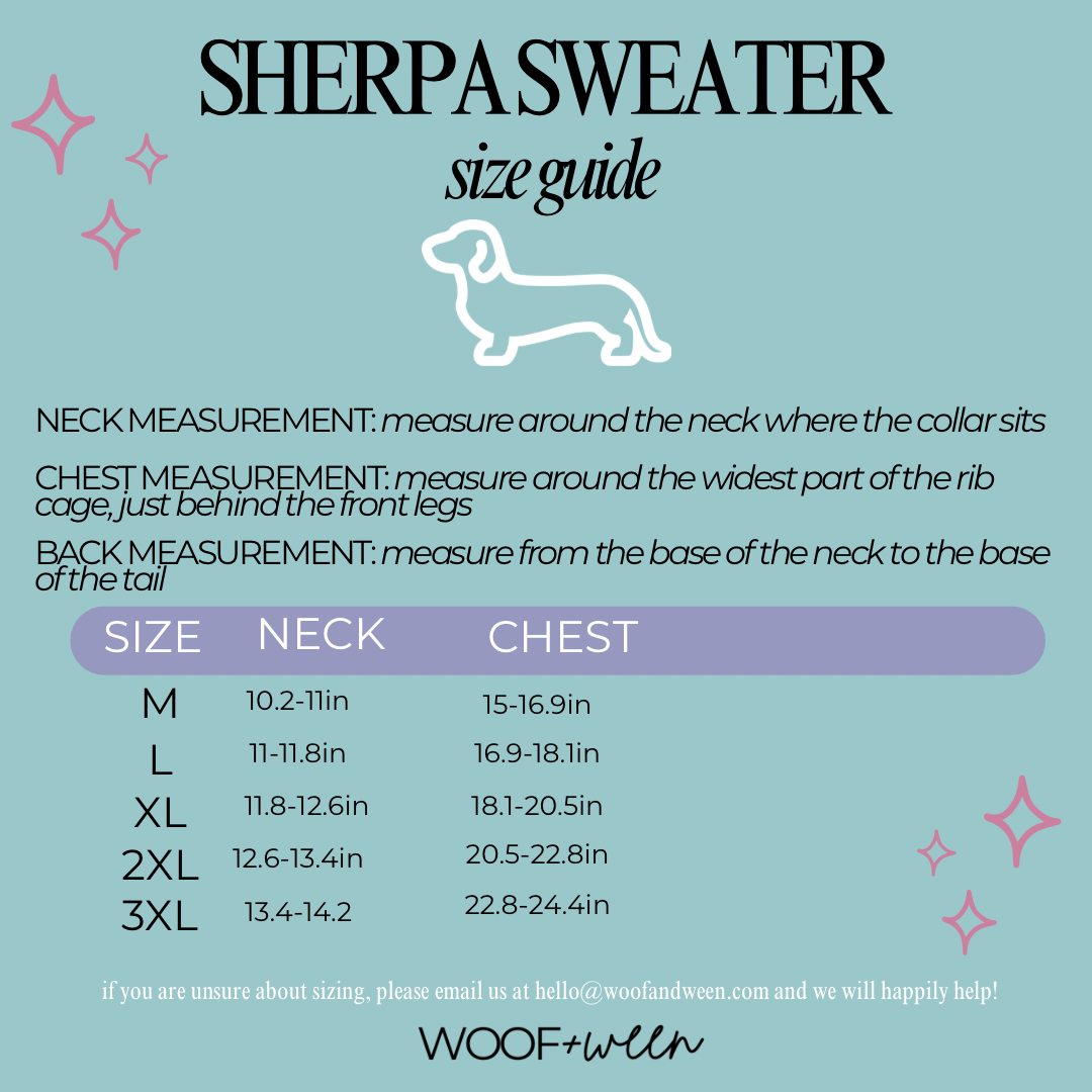 Dachshund Sweater Coat - Tan Sherpa Turtleneck Coat