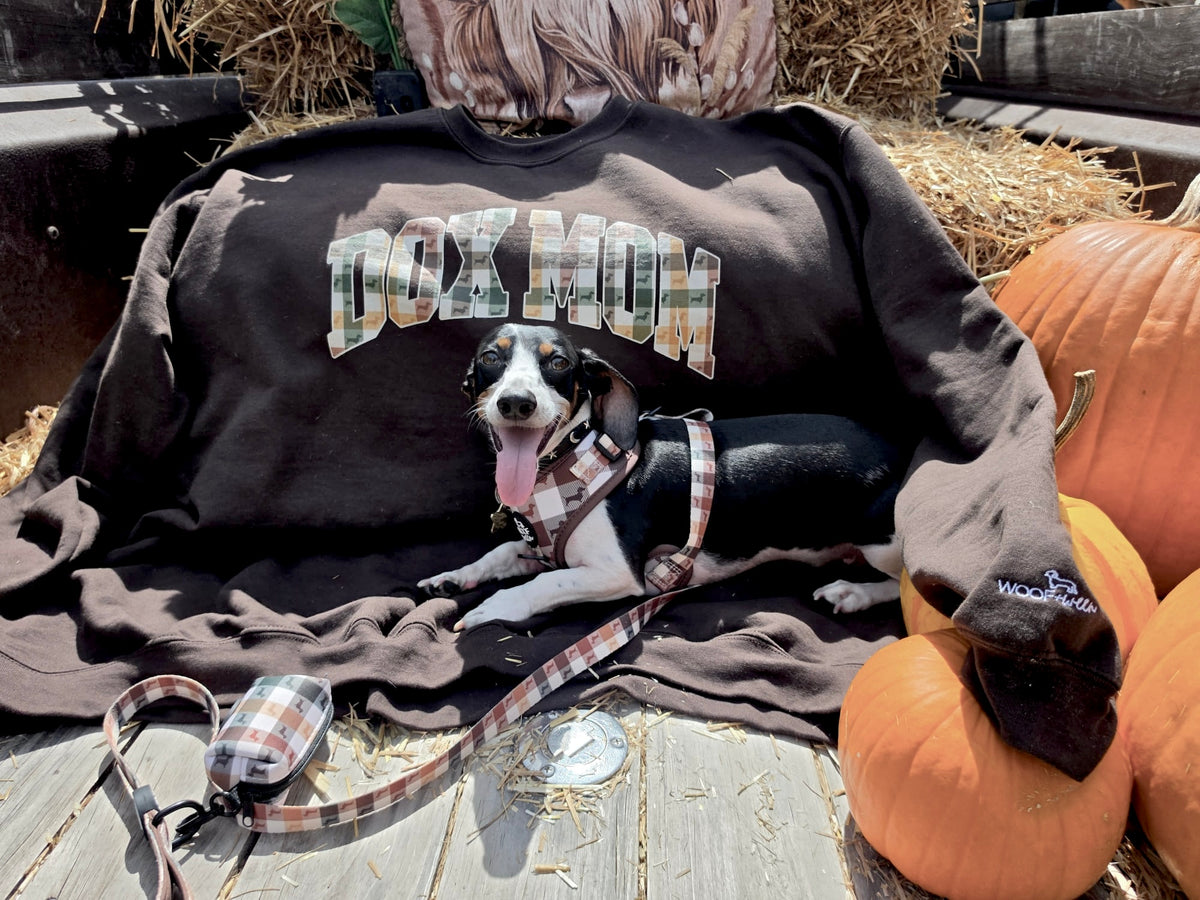 Dachshund Sweatshirt - Dox Mom Doxie Plaid