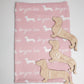 Dachshund Baby Swaddle Blanket - Dachshunds Custom Name