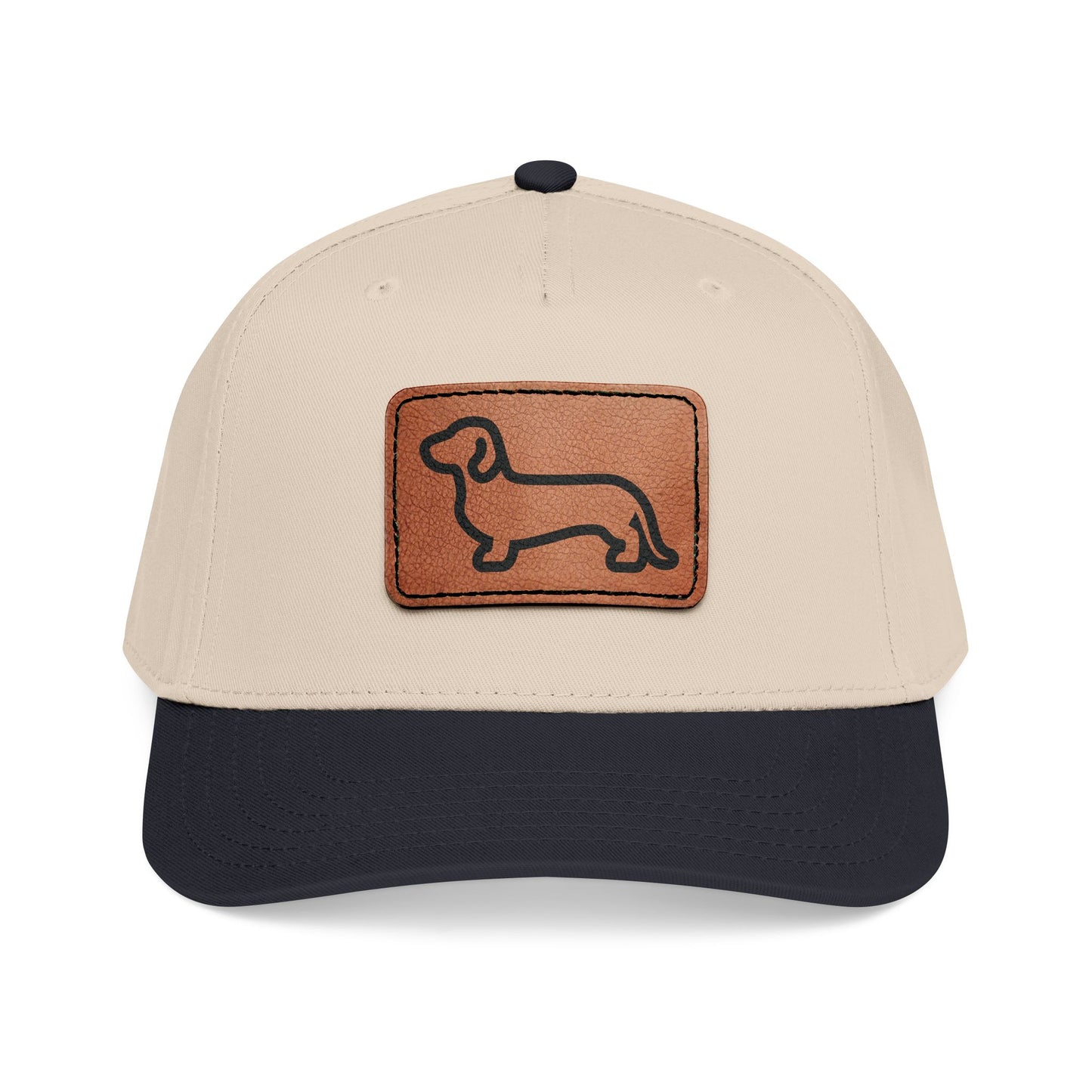 Dachshund Hat - Leather Patch Doxie